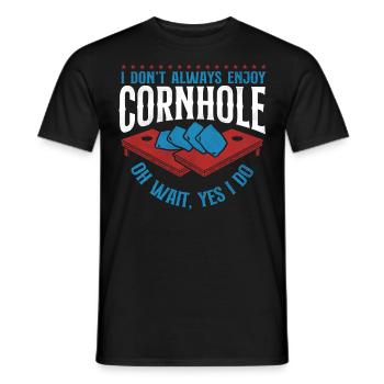 Joueur de sac de haricots de l’équipe Cornhole - T-shirt homme - noir - Devant - AI Model Male 178 light (178cm)