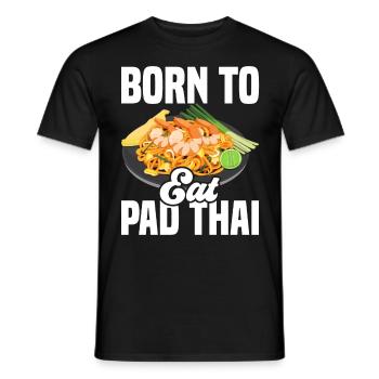 Pad Thai Cuisine thaïlandaise Cuisine thaïlandaise - T-shirt homme - noir - Devant - AI Model Male 178 light (178cm)