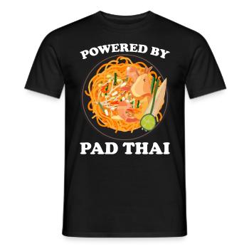 Pad Thai Cuisine thaïlandaise Cuisine thaïlandaise - T-shirt homme - noir - Devant - AI Model Male 178 light (178cm)