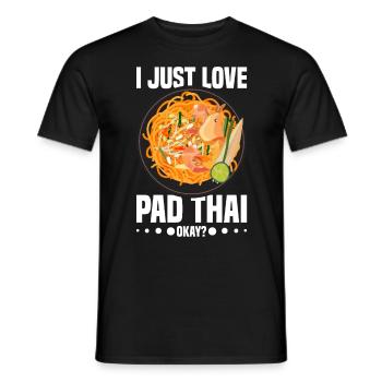 Pad Thai Cuisine thaïlandaise Cuisine thaïlandaise - T-shirt homme - noir - Devant - AI Model Male 178 light (178cm)