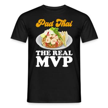 Pad Thai Cuisine thaïlandaise Cuisine thaïlandaise - T-shirt homme - noir - Devant - AI Model Male 178 light (178cm)