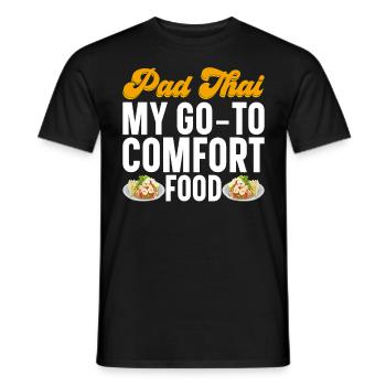 Pad Thai Cuisine thaïlandaise Cuisine thaïlandaise - T-shirt homme - noir - Devant - AI Model Male 178 light (178cm)