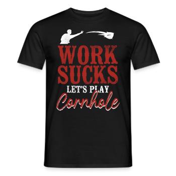 Cornhole Team Bean Bag Player - Männer T-Shirt - Schwarz - Vorne - AI Model Male 178 light (178cm)