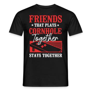 Cornhole Team Bean Bag Player - Männer T-Shirt - Schwarz - Vorne - AI Model Male 178 light (178cm)