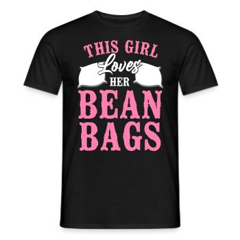 Joueur de sac de haricots de l’équipe Cornhole - T-shirt homme - noir - Devant - AI Model Male 178 light (178cm)