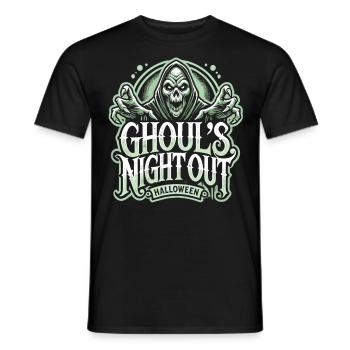 Ghoul's Night Out - Spooky Halloween Shirt - Men's T-Shirt - black - Front - AI Model Male 178 light (178cm)