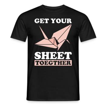 Origami Master Papier Falten Papierkranich Japan - Männer T-Shirt - Schwarz - Vorne - AI Model Male 178 light (178cm)