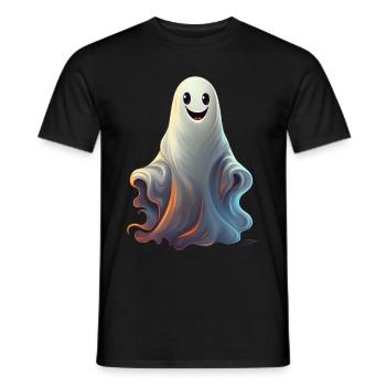 Ein niedliches Gespenst passend zu Halloween - Männer T-Shirt - Schwarz - Vorne - AI Model Male 178 light (178cm)