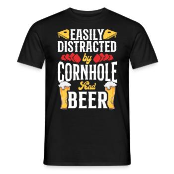 Cornhole Team Bean Bag Player - Männer T-Shirt - Schwarz - Vorne - AI Model Male 178 light (178cm)