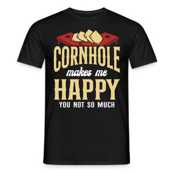 Cornhole Team Bean Bag Player - Männer T-Shirt - Schwarz - Vorne - AI Model Male 178 light (178cm)