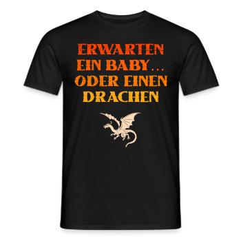 Pregnancy Dad EXPECTING A BABY OR - Men's T-Shirt - black - Front - AI Model Male 178 light (178cm)