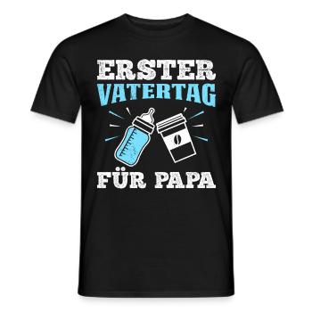 PREMIÈRE FÊTE DES PÈRES POUR PAPA Future papa - T-shirt homme - noir - Devant - AI Model Male 178 light (178cm)