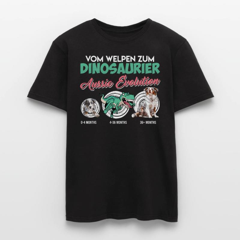 Aussie DU CHIOT AU DINOSAURE Évolution de l’Aussie T-shirt homme