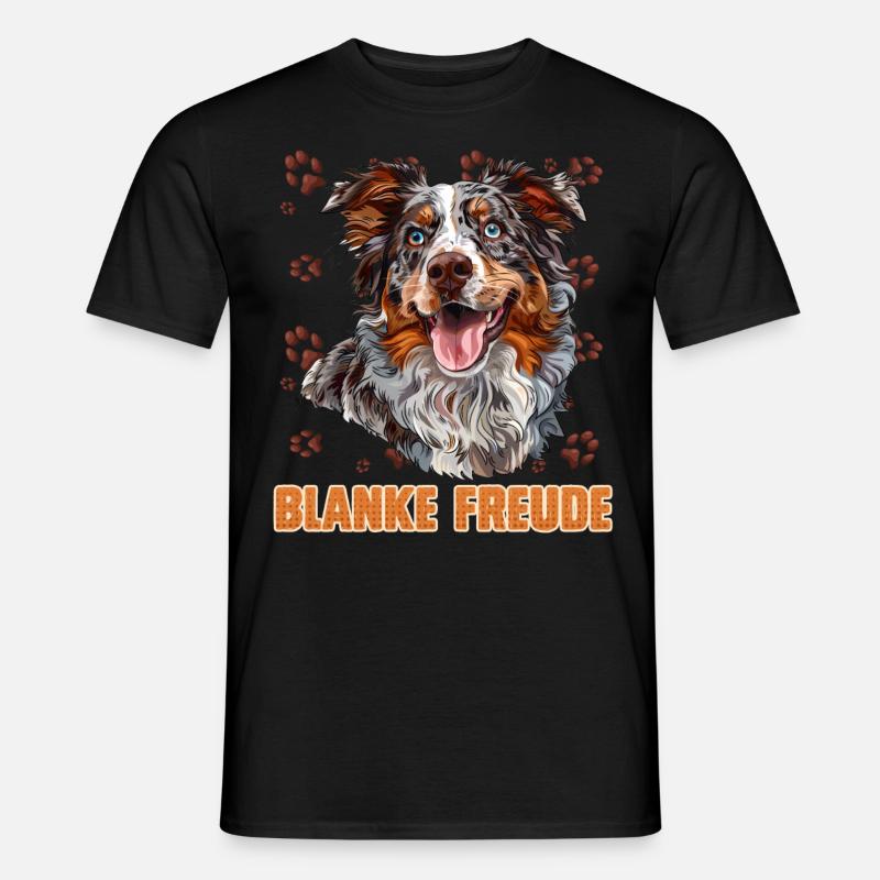 Australian Shepherd BLANKE FREUDE Aussie - Männer T-Shirt - Schwarz