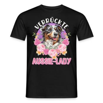 Berger Australien CRAZY AUSSIE LADY Fleurs - T-shirt homme - noir - Devant - AI Model Male 178 light (178cm)