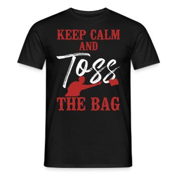 Cornhole Team Bean Bag Player - Männer T-Shirt - Schwarz - Vorne - AI Model Male 178 light (178cm)