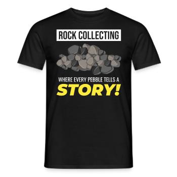Rock Hound Collecting Collector Geology Geologist - Men's T-Shirt - black - Front - AI Model Male 178 light (178cm)