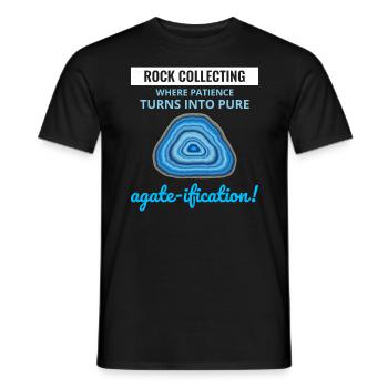 Rock Hound Collecting Collector Geology Geologist - Men's T-Shirt - black - Front - AI Model Male 178 light (178cm)