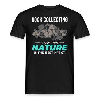 Rock Hound Collecting Collector Geology Geologist - Men's T-Shirt - black - Front - AI Model Male 178 light (178cm)