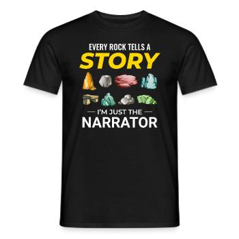Rock Hound Collecting Collector Geology Geologist - Men's T-Shirt - black - Front - AI Model Male 178 light (178cm)