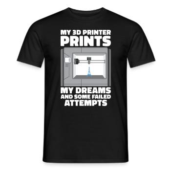 3D Drucker Filament 3D Drucken 3D Druck 3D Printer - Männer T-Shirt - Schwarz - Vorne - AI Model Male 178 light (178cm)