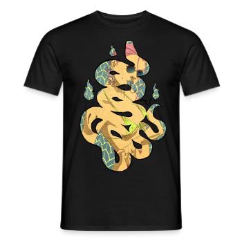Hebi - Serpent - T-shirt homme - noir - Devant - AI Model Male 178 light (178cm)