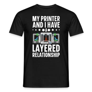 Filament d’imprimante 3D Impression 3D Impression 3D Imprimante 3D - T-shirt homme - noir - Devant - AI Model Male 178 light (178cm)