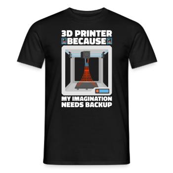Filament d’imprimante 3D Impression 3D Impression 3D Imprimante 3D - T-shirt homme - noir - Devant - AI Model Male 178 light (178cm)