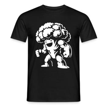 Chou-fleur - Forte conception végétale - T-shirt homme - noir - Devant - AI Model Male 178 light (178cm)