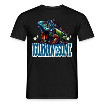 Leguan - Männer T-Shirt - Schwarz - Vorne - AI Model Male 178 light (178cm)