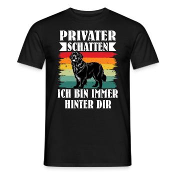 Newfie PRIVATE SHADOW JE SUIS TOUJOURS DERRIÈRE TOI - T-shirt homme - noir - Devant - AI Model Male 178 light (178cm)