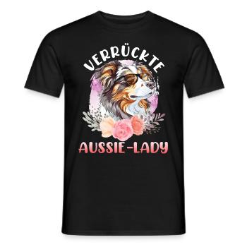 Berger Australien CRAZY AUSSIE LADY Fleurs - T-shirt homme - noir - Devant - AI Model Male 178 light (178cm)