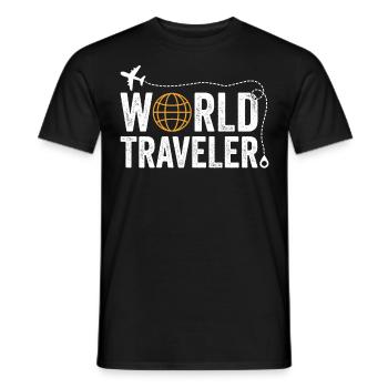 World Traveler - Men's T-Shirt - black - Front - AI Model Male 178 light (178cm)