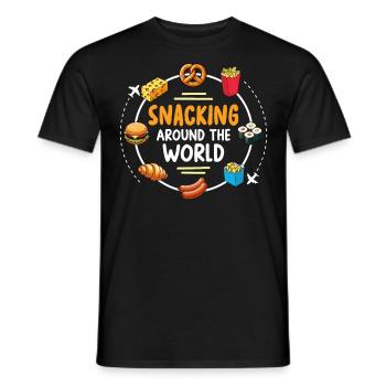 Le snacking dans le monde entier - T-shirt homme - noir - Devant - AI Model Male 178 light (178cm)