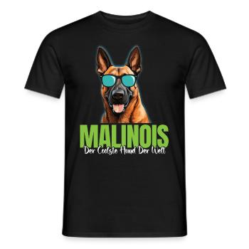 Malinois Der COOLSTE HUND DER WELT Belgischer - Männer T-Shirt - Schwarz - Vorne - AI Model Male 178 light (178cm)
