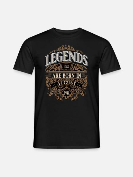 1989 August Geboren Geburtstag Geburtsjahr - Männer T-Shirt - Schwarz