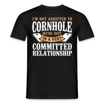 Cornhole Team Bean Bag Player - Männer T-Shirt - Schwarz - Vorne - AI Model Male 178 light (178cm)