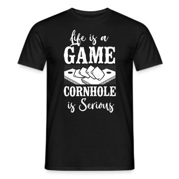 Cornhole Team Bean Bag Player - Männer T-Shirt - Schwarz - Vorne - AI Model Male 178 light (178cm)