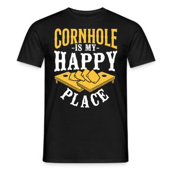 Cornhole Team Bean Bag Player - Männer T-Shirt - Schwarz - Vorne - AI Model Male 178 light (178cm)