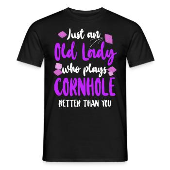 Cornhole Team Bean Bag Player - Männer T-Shirt - Schwarz - Vorne - AI Model Male 178 light (178cm)