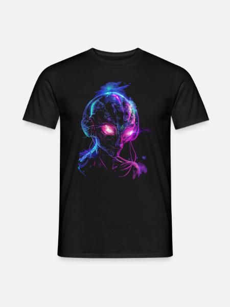 DJ Alien UFO avec casque Alien Festival - T-shirt homme - noir