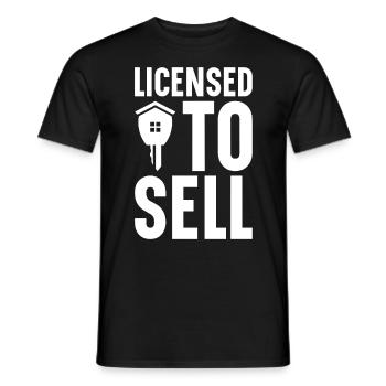 Agent immobilier Courtier immobilier Agent immobilier Agent immobilier - T-shirt homme - noir - Devant - AI Model Male 178 light (178cm)