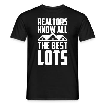 Agent immobilier Courtier immobilier Agent immobilier Agent immobilier - T-shirt homme - noir - Devant - AI Model Male 178 light (178cm)