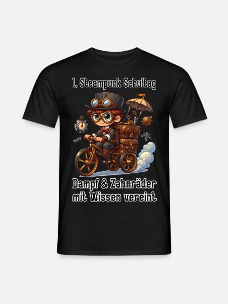 First Steampunk School Day - Men's T-Shirt - black