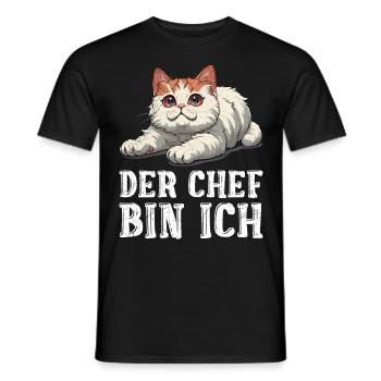 Turkish Van DER CHEF BIN ICH Lustiges Turkish Van - Männer T-Shirt - Schwarz - Vorne - AI Model Male 178 light (178cm)