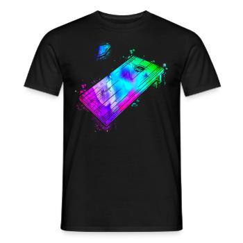 Cornhole Team Bean Bag Player - Männer T-Shirt - Schwarz - Vorne - AI Model Male 178 light (178cm)