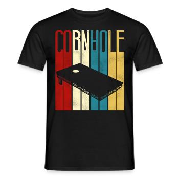 Cornhole Team Bean Bag Player - Männer T-Shirt - Schwarz - Vorne - AI Model Male 178 light (178cm)