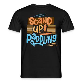 Stand Up Paddling - Men's T-Shirt - black - Front - AI Model Male 178 light (178cm)