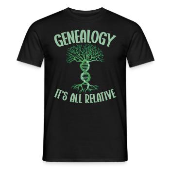 Généalogie Généalogies Généalogie Généalogie - T-shirt homme - noir - Devant - AI Model Male 178 light (178cm)