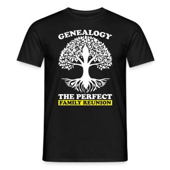 Généalogie Généalogies Généalogie Généalogie - T-shirt homme - noir - Devant - AI Model Male 178 light (178cm)